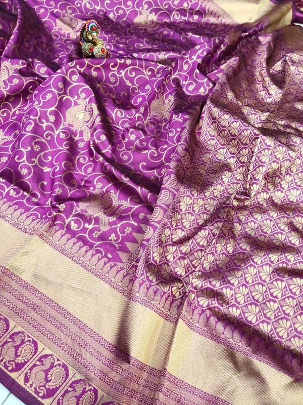Purple_Embellished_Banarasi_Jacquard_Saree_(Purple)